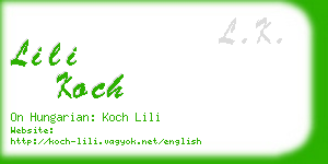 lili koch business card